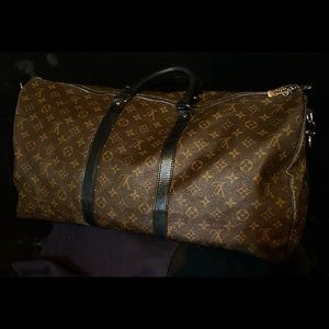 Louis Vuitton Bandouliere Macassar Monogram lg size duffle bag.Ltd edition